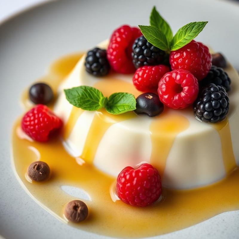 Panna cotta cu fructe de pădure